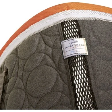 Schockemöhle Zadeldek Air Cool II Logo Dr Grijs/Oranje Full 2 Schockemöhle Zadeldek Air Cool II Logo Dr Grijs/Oranje Full - Afbeelding 2