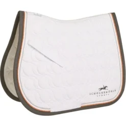 Schockemöhle Zadeldek Air Cool II Logo Spr Wit/Oranje Full