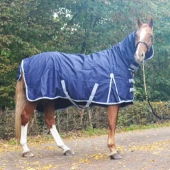 Premiere Regendeken All Year 600D 0g Fleece Met Hals Dress Blue -Exporteren Paard Gear Winkel 44307166.b85b28