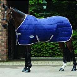 Weatherbeeta Medium Stable Rug Comfitec 210D Channel Quilt Standard Neck 220g Navy/Silver/Red -Exporteren Paard Gear Winkel 44639250.ddb378