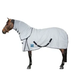 Weatherbeeta Deken Kool Coat Classic With Surcingles III Combo Neck Wit/Navy