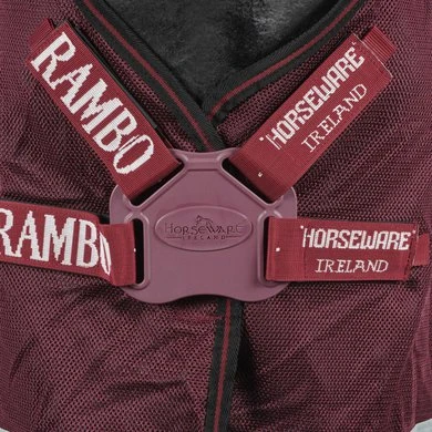 Rambo Summer Series Turnout 0g Grey/Burgundy 4 Rambo Summer Series Turnout 0g Grey/Burgundy - Afbeelding 4
