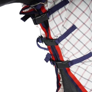 Weatherbeeta Zomerdeken Lite III Combo Neck 190g Wit/Navy/Rood 125/175 4 Weatherbeeta Zomerdeken Lite III Combo Neck 190g Wit/Navy/Rood 125/175 - Afbeelding 4