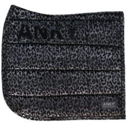 Anky Zadeldekje Leopard Print Dressuur Zilver Full