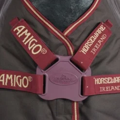 Amigo Turnout Lite Bravo 12 Disc Front Brown/Red Gold -Exporteren Paard Gear Winkel agradi 44811125 1.b99394