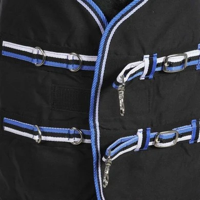 EQUITHÈME Zomerdeken Brillante Zwart/Blauw 3 EQUITHÈME Zomerdeken Brillante Zwart/Blauw - Afbeelding 3