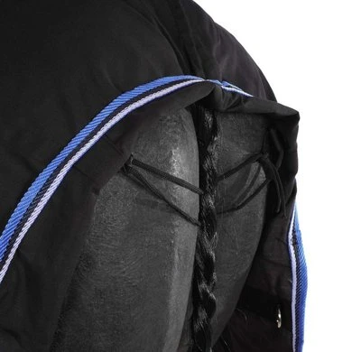 EQUITHÈME Zomerdeken Brillante Zwart/Blauw 6 EQUITHÈME Zomerdeken Brillante Zwart/Blauw - Afbeelding 6