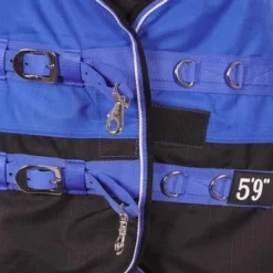 EQUITHÈME Outdoordeken Tyrex 1200D Aisance 50g Met Halve Hals Blauw/Zwart -Exporteren Paard Gear Winkel agradi 44818405 2.501f5f