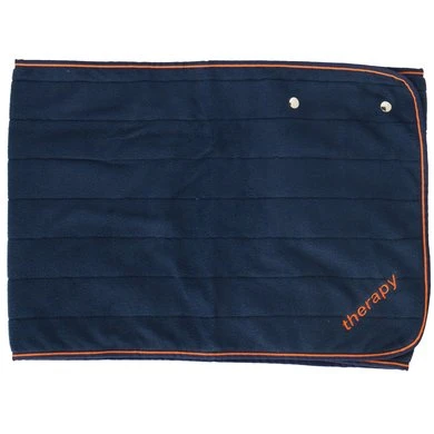 Bucas Fleece Shawl Therapy Navy/Orange 130x40cm 2 Bucas Fleece Shawl Therapy Navy/Orange 130x40cm - Afbeelding 2