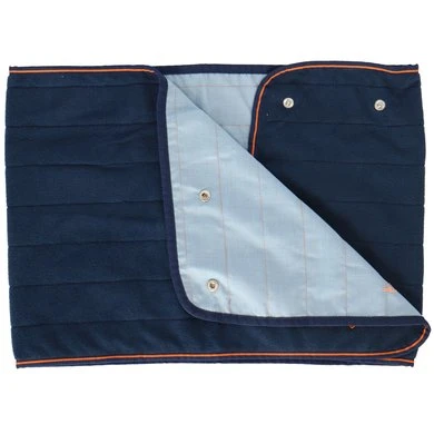 Bucas Fleece Shawl Therapy Navy/Orange 130x40cm 3 Bucas Fleece Shawl Therapy Navy/Orange 130x40cm - Afbeelding 3
