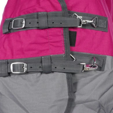 HKM High Neck Deken Cleveland 600D Fleece Roze/Grijs 165/215 2 HKM High Neck Deken Cleveland 600D Fleece Roze/Grijs 165/215 - Afbeelding 2