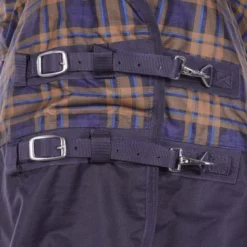 HKM High Neck Deken Charlotte Karo 1200D Dun Gevoerd Navy/Bruin Geruit -Exporteren Paard Gear Winkel agradi 44870899 1.5775b8 4