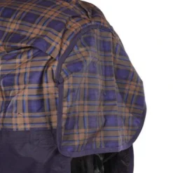 HKM High Neck Deken Providence Karo 1200D 300g Wattenvulling Navy/Bruin Geruit -Exporteren Paard Gear Winkel agradi 44870899 8.e65560