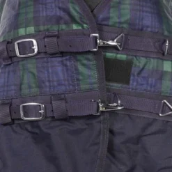 HKM High Neck Deken Orlando Karo 600D 100g Wattenvulling Navy/Groen Geruit -Exporteren Paard Gear Winkel agradi 44870905 1.afbddc