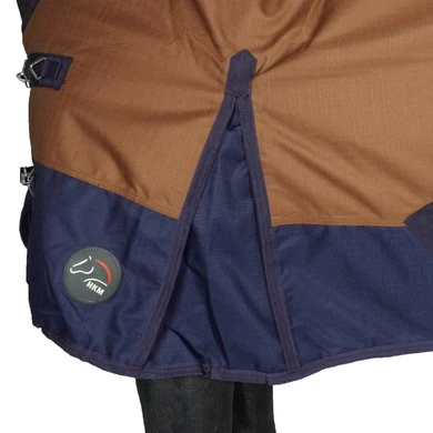 HKM High Neck Deken Winnipeg 1200D 200g Bruin/Blauw 125/175 5 HKM High Neck Deken Winnipeg 1200D 200g Bruin/Blauw 125/175 - Afbeelding 5