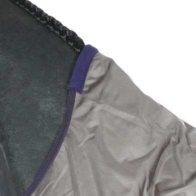 HKM High Neck Deken Louisville 1680D Polarfleece Grijs/Donkerblauw 4 HKM High Neck Deken Louisville 1680D Polarfleece Grijs/Donkerblauw - Afbeelding 4