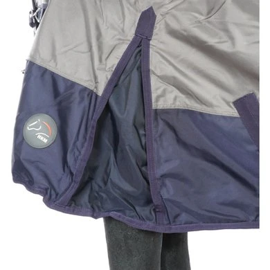HKM High Neck Deken Louisville 1680D Polarfleece Grijs/Donkerblauw 5 HKM High Neck Deken Louisville 1680D Polarfleece Grijs/Donkerblauw - Afbeelding 5