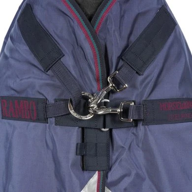 Rambo Optimo Turnout Outer Only Navy/Burgundy/Teal 2 Rambo Optimo Turnout Outer Only Navy/Burgundy/Teal - Afbeelding 2
