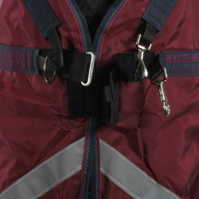 Rambo Original Turnout Lite L/A 0g Burgundy/Teal/Navy 4 Rambo Original Turnout Lite L/A 0g Burgundy/Teal/Navy - Afbeelding 4