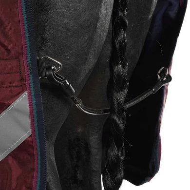 Rambo Original Turnout Lite L/A 0g Burgundy/Teal/Navy 7 Rambo Original Turnout Lite L/A 0g Burgundy/Teal/Navy - Afbeelding 7