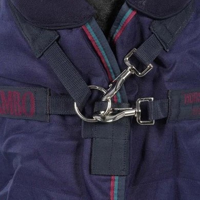 Rambo Cosy Stable 100g Navy/Burgundy/Teal 2 Rambo Cosy Stable 100g Navy/Burgundy/Teal - Afbeelding 2