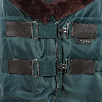 EQUITHÈME Staldeken Teddy 200g Groen/Bruin 2 EQUITHÈME Staldeken Teddy 200g Groen/Bruin - Afbeelding 2