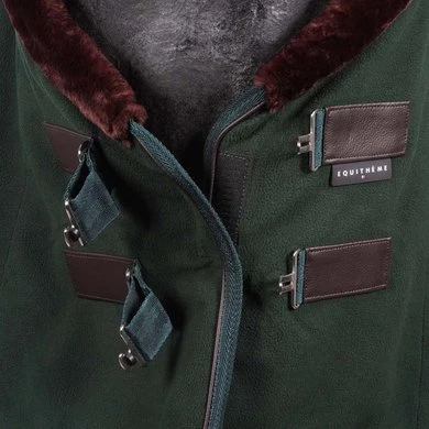 EQUITHÈME Fleecedeken Teddy Groen/Bruin 3 EQUITHÈME Fleecedeken Teddy Groen/Bruin - Afbeelding 3