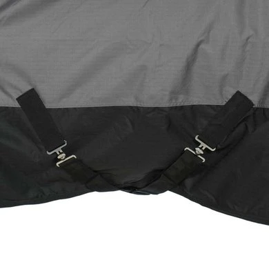 HKM High Neck Deken Scandinavia 600D 400g Grijs/Zwart 6 HKM High Neck Deken Scandinavia 600D 400g Grijs/Zwart - Afbeelding 6