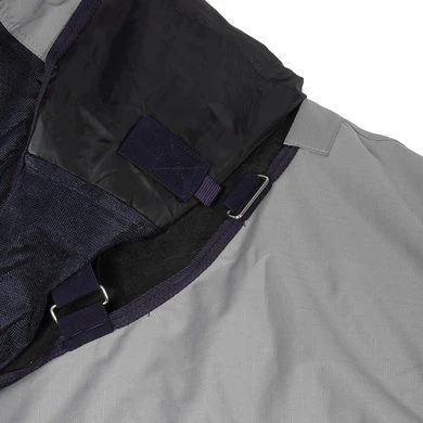 HKM Vliegendeken Rain Met Nek En Buikflap Donkerblauw/Grijs 5 HKM Vliegendeken Rain Met Nek En Buikflap Donkerblauw/Grijs - Afbeelding 5