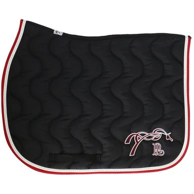 PÉNÉLOPE Pénélope Zadeldekje Classique Springen Zwart/Rood Full 1 PÉNÉLOPE Pénélope Zadeldekje Classique Springen Zwart/Rood Full