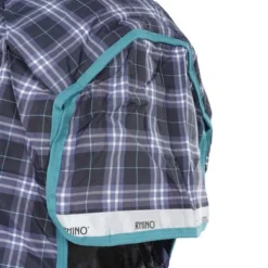 Rhino Plus Turnout Medium Varilayer Navy Check -Exporteren Paard Gear Winkel agradi 44998569 9.8f1060