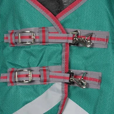 Weatherbeeta Regendeken Comfitec Plus Dynamic II Combo Neck Lite Groen/Grijs/Rood 2 Weatherbeeta Regendeken Comfitec Plus Dynamic II Combo Neck Lite Groen/Grijs/Rood - Afbeelding 2