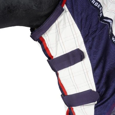 Weatherbeeta Vliegendeken Breeze III Combo Neck Wit/Navy/Rood 6 Weatherbeeta Vliegendeken Breeze III Combo Neck Wit/Navy/Rood - Afbeelding 6