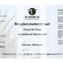 Groene Os Magnesiumcitraat Paard & Pony 500gr -Exporteren Paard Gear Winkel agradi 7006406 4.f8f36d