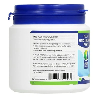 Puur Natuur Zinc Sulphur Paste / Zinkzwavel Paard/Pony 150g 3 Puur Natuur Zinc Sulphur Paste / Zinkzwavel Paard/Pony 150g - Afbeelding 3