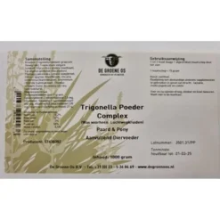 Groene Os Trigonella Poeder Complex/Luchtwegkruiden P/P 1kg 3 Groene Os Trigonella Poeder Complex/Luchtwegkruiden P/P 1kg -Exporteren Paard Gear Winkel dgo etiket trigonella pp scaled.957909