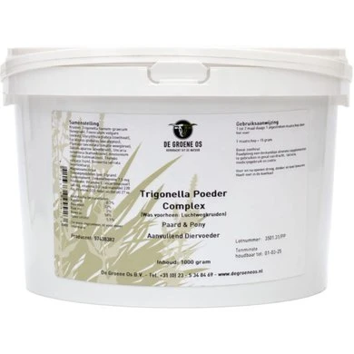 Groene Os Trigonella Poeder Complex/Luchtwegkruiden P/P 1kg 1 Groene Os Trigonella Poeder Complex/Luchtwegkruiden P/P 1kg