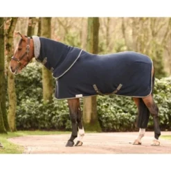 Dominick Fleecedeken Cosy Navy/Grijs Dots -Exporteren Paard Gear Winkel dominick dom dominick cosy fleece 7.349d80