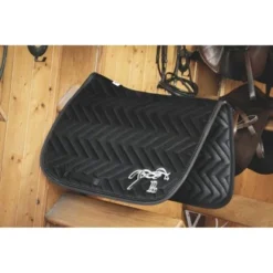 PÉNÉLOPE Pénélope Zadeldekje Velours Springen Zwart Full