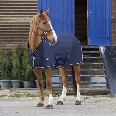 EQUITHÈME Zomerdeken Chic 0g Navy/Goud 1 EQUITHÈME Zomerdeken Chic 0g Navy/Goud