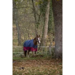 EQUITHÈME Outdoordeken Tyrex 1200D 450g Navy/Bordeaux -Exporteren Paard Gear Winkel ekkia z06783 400 926 463 ambi3.32164e