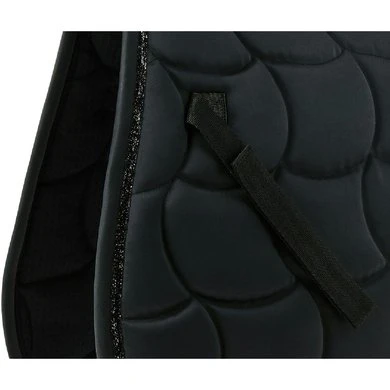 EQUITHÈME Zadeldekje Satin Dressuur Zwart Full 4 EQUITHÈME Zadeldekje Satin Dressuur Zwart Full - Afbeelding 4