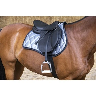 EQUITHÈME Zadeldekje Glitter Zilver Full 2 EQUITHÈME Zadeldekje Glitter Zilver Full - Afbeelding 2