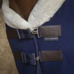 EQUITHÈME Fleecedeken Teddy Navy -Exporteren Paard Gear Winkel ekkia z07133 400 729 763 det3.993546