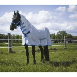 Riding World Vliegendeken Combo Wit/Blauw -Exporteren Paard Gear Winkel ekkia1 chemise filet riding world combo.8c399d