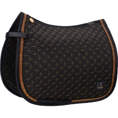 Eskadron Platinum Dressuurzadeldekje Mattgloss Jewel Zwart 1 Eskadron Platinum Dressuurzadeldekje Mattgloss Jewel Zwart