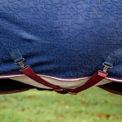 Horseware Embossed Jersey Cooler Navy/Burgundy/Wit 5 Horseware Embossed Jersey Cooler Navy/Burgundy/Wit - Afbeelding 5