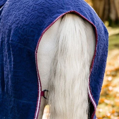 Horseware Embossed Jersey Cooler Navy/Burgundy/Wit 8 Horseware Embossed Jersey Cooler Navy/Burgundy/Wit - Afbeelding 8