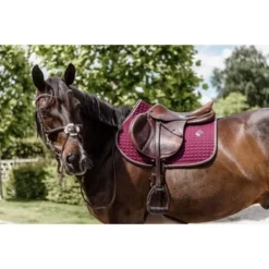 Kentucky Horsewear Kentucky Spring Zadeldekje Classic Leer Bordeaux