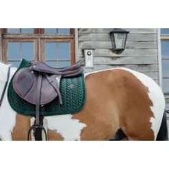 Kentucky Horsewear Kentucky Zadeldekje Velvet Pearls Springen Pine Green Full -Exporteren Paard Gear Winkel kentucky 485a2608.2ddea6